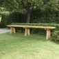 vidaXL Banco de jardín madera maciza de pino impregnada 220 cm
