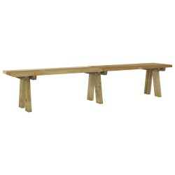 vidaXL Banco de jardín madera maciza de pino impregnada 220 cm