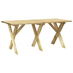 vidaXL Mesa de jardín de madera de pino impregnada 160x73x70 cm