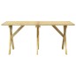 vidaXL Mesa de jardín de madera de pino impregnada 160x73x70 cm vidaXL Mesa de jardín de madera de pino impregnada 160x73x70 cm