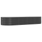vidaXL Jardinera arriate acero recubrimiento polvo gris 367x140x68cm