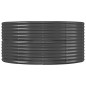vidaXL Jardinera arriate acero recubrimiento polvo gris 367x140x68cm
