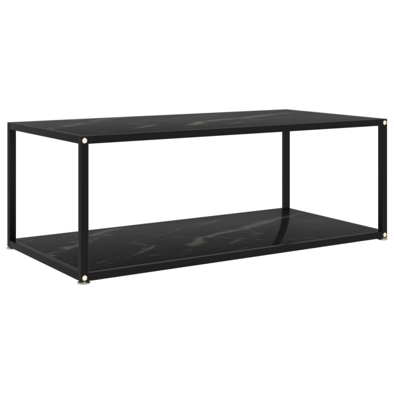 vidaXL Mesa de centro vidrio templado negro 100x50x35 cm vidaXL Mesa de centro vidrio templado negro 100x50x35 cm