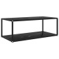 vidaXL Mesa de centro vidrio templado negro 100x50x35 cm vidaXL Mesa de centro vidrio templado negro 100x50x35 cm