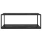 vidaXL Mesa de centro vidrio templado negro 100x50x35 cm vidaXL Mesa de centro vidrio templado negro 100x50x35 cm