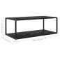 vidaXL Mesa de centro vidrio templado negro 100x50x35 cm vidaXL Mesa de centro vidrio templado negro 100x50x35 cm