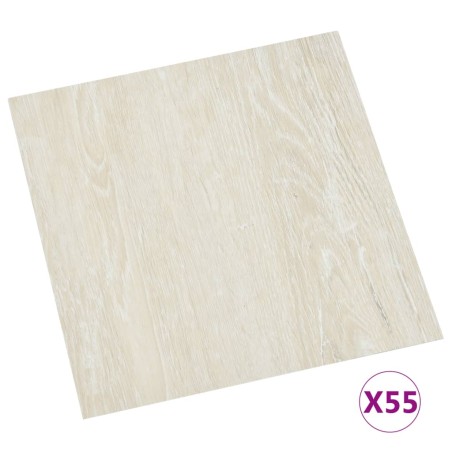 vidaXL Lamas para suelo autoadhesivas 55 piezas PVC 5,11 m² crema