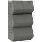 vidaXL Set de cajas de almacenaje apilables 3 uds tela gris antracita vidaXL Set de cajas de almacenaje apilables 3 uds tela gris antracita