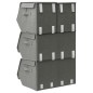 vidaXL Set de cajas de almacenaje apilables 3 uds tela gris antracita vidaXL Set de cajas de almacenaje apilables 3 uds tela gris antracita