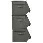 vidaXL Set de cajas de almacenaje apilables 3 uds tela gris antracita vidaXL Set de cajas de almacenaje apilables 3 uds tela gris antracita