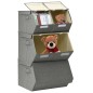 vidaXL Set de cajas de almacenaje apilables 3 uds tela gris antracita vidaXL Set de cajas de almacenaje apilables 3 uds tela gris antracita