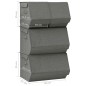 vidaXL Set de cajas de almacenaje apilables 3 uds tela gris antracita vidaXL Set de cajas de almacenaje apilables 3 uds tela gris antracita
