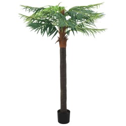 vidaXL Palmera fénix artificial con macetero 215 cm verde