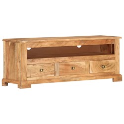 vidaXL Mueble de TV madera maciza de acacia marrón 110x30x40 cm