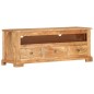 vidaXL Mueble de TV madera maciza de acacia marrón 110x30x40 cm