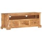 vidaXL Mueble de TV madera maciza de acacia marrón 110x30x40 cm