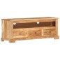 vidaXL Mueble de TV madera maciza de acacia marrón 110x30x40 cm