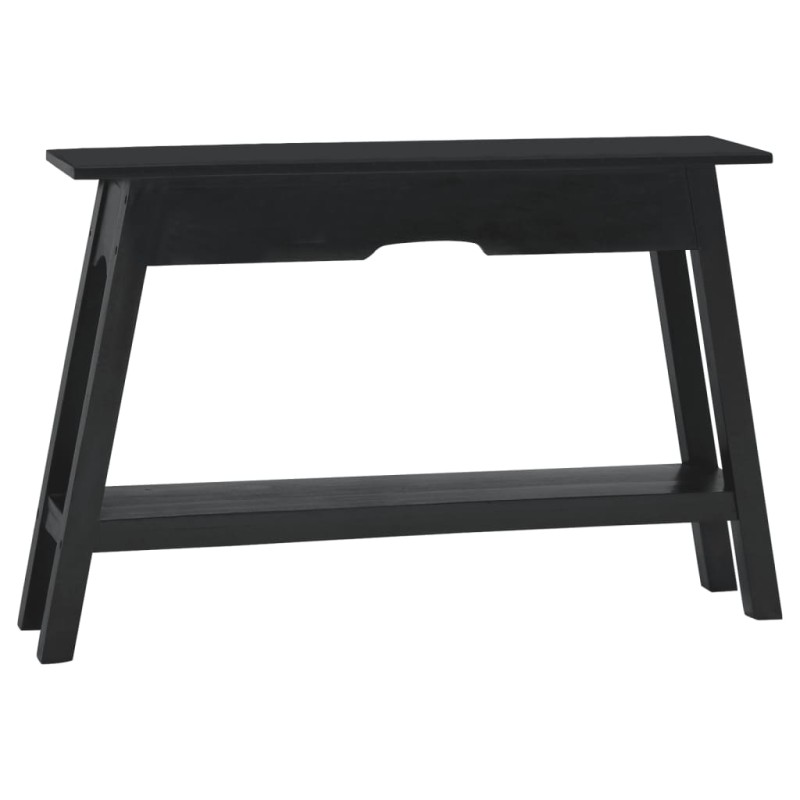 vidaXL Mesa consola madera maciza de caoba negro 110x30x75 cm vidaXL Mesa consola madera maciza de caoba negro 110x30x75 cm