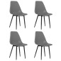 vidaXL Sillas de comedor 4 unidades gris PP vidaXL Sillas de comedor 4 unidades gris PP