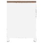 vidaXL Mueble de TV hierro y madera maciza de abeto blanco 110x30x40cm