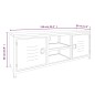 vidaXL Mueble de TV hierro y madera maciza de abeto blanco 110x30x40cm