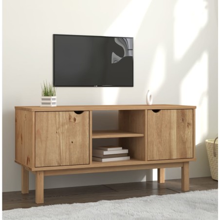 vidaXL Mueble de TV OTTA madera maciza de pino 113,5x43x57 cm