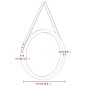 vidaXL Espejo de pared con correa plateado Ø35 cm vidaXL Espejo de pared con correa plateado Ø35 cm