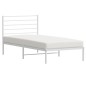 vidaXL Estructura de cama de metal con cabecero blanco 100x190 cm vidaXL Estructura de cama de metal con cabecero blanco 100x190 cm