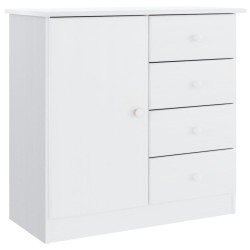 vidaXL Aparador ALTA madera maciza de pino blanco 77x35x73 cm