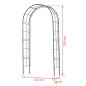 Nature Arco para jardín de metal negro 229x38x113 cm Nature Arco para jardín de metal negro 229x38x113 cm