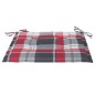 vidaXL Sillas de jardín 2 uds madera teca con cojines a cuadros rojos vidaXL Sillas de jardín 2 uds madera teca con cojines a cuadros rojos