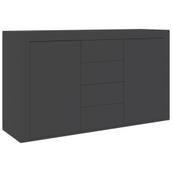 vidaXL Aparador de madera contrachapada gris 120x36x69 cm