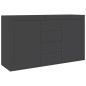 vidaXL Aparador de madera contrachapada gris 120x36x69 cm
