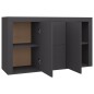vidaXL Aparador de madera contrachapada gris 120x36x69 cm