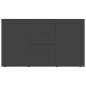 vidaXL Aparador de madera contrachapada gris 120x36x69 cm