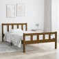 vidaXL Estructura de cama madera maciza marrón miel 90x200 cm