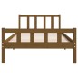 vidaXL Estructura de cama madera maciza marrón miel 90x200 cm