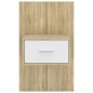 vidaXL Mesitas de noche de pared 2 unidades blanco y roble Sonoma vidaXL Mesitas de noche de pared 2 unidades blanco y roble Sonoma