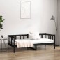 vidaXL Sofá cama de madera maciza de pino negro 80x200 cm