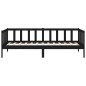 vidaXL Sofá cama de madera maciza de pino negro 80x200 cm