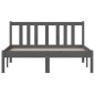 vidaXL Estructura de cama madera maciza gris 120x190 cm vidaXL Estructura de cama madera maciza gris 120x190 cm