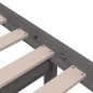 vidaXL Estructura de cama madera maciza gris 120x190 cm vidaXL Estructura de cama madera maciza gris 120x190 cm