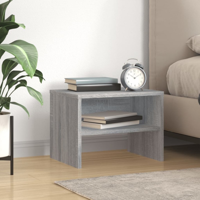 vidaXL Mesita de noche madera contrachapada gris Sonoma 40x30x30 cm vidaXL Mesita de noche madera contrachapada gris Sonoma 40x30x30 cm
