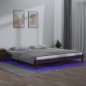 vidaXL Estructura de cama con LED madera maciza marrón miel 160x200 cm vidaXL Estructura de cama con LED madera maciza marrón miel 160x200 cm