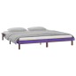 vidaXL Estructura de cama con LED madera maciza marrón miel 160x200 cm vidaXL Estructura de cama con LED madera maciza marrón miel 160x200 cm