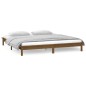 vidaXL Estructura de cama con LED madera maciza marrón miel 160x200 cm vidaXL Estructura de cama con LED madera maciza marrón miel 160x200 cm