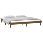 vidaXL Estructura de cama con LED madera maciza marrón miel 160x200 cm vidaXL Estructura de cama con LED madera maciza marrón miel 160x200 cm