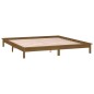 vidaXL Estructura de cama con LED madera maciza marrón miel 160x200 cm vidaXL Estructura de cama con LED madera maciza marrón miel 160x200 cm