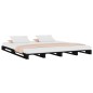 vidaXL Cama de palets de madera maciza de pino negro 135x190 cm vidaXL Cama de palets de madera maciza de pino negro 135x190 cm