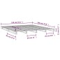 vidaXL Cama de palets de madera maciza de pino negro 135x190 cm vidaXL Cama de palets de madera maciza de pino negro 135x190 cm